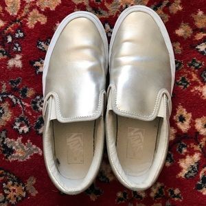 VANS slip-on sneakers in silver